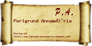Perlgrund Annamária névjegykártya